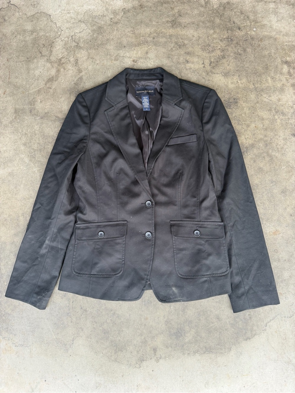 Banana Republic Blazer Sports Coat Jacket Women’s Black Stretch Size 10